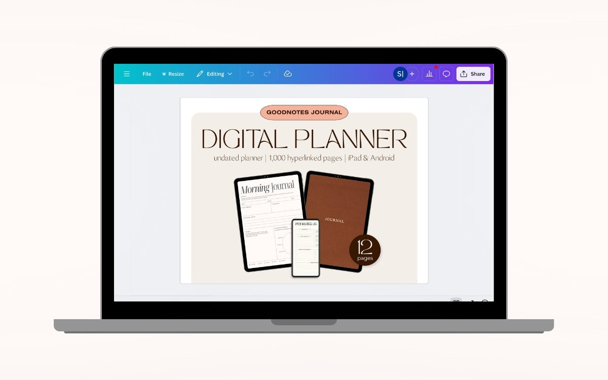 Digital Product Mockup Canva Templates