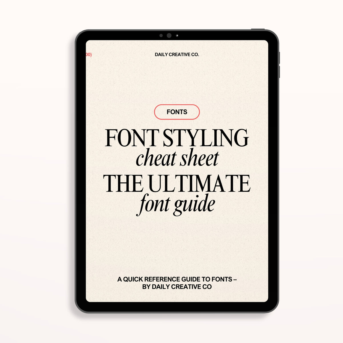 Printable font styling cheat sheet that teaches spacing, scale, and contrast so your graphics look cohesive across social media and websites.