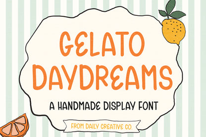 Gelato Daydreams Display Font Family