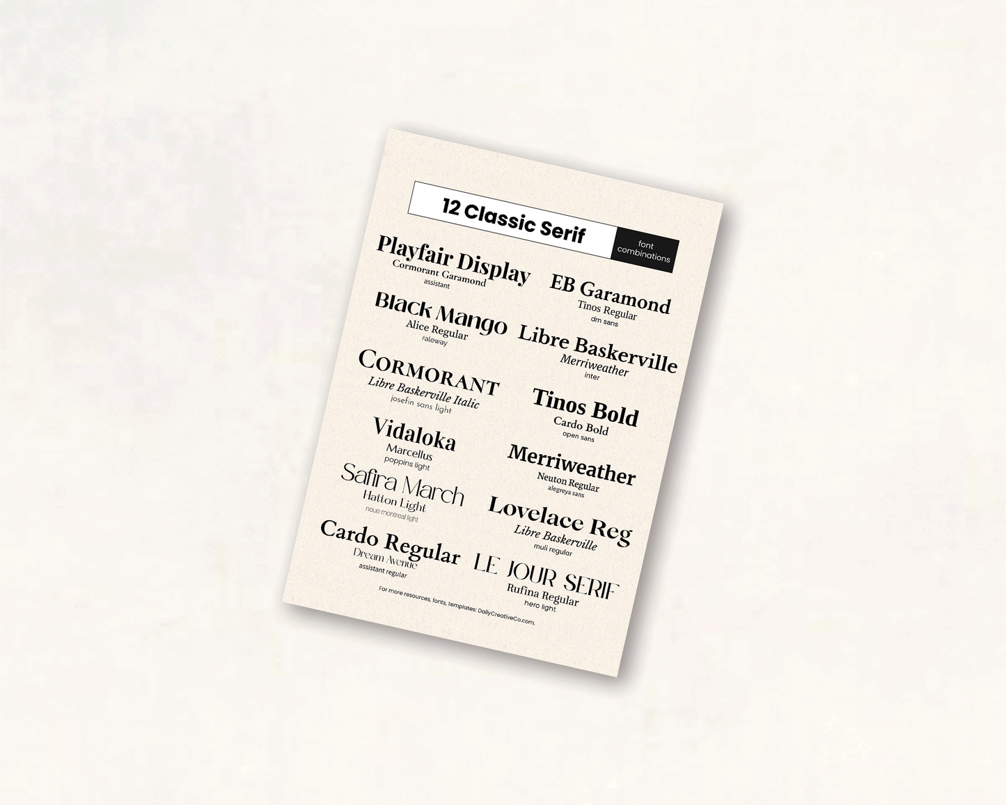 Minimalist Canva font pairings and branding templates for entrepreneurs and creators
