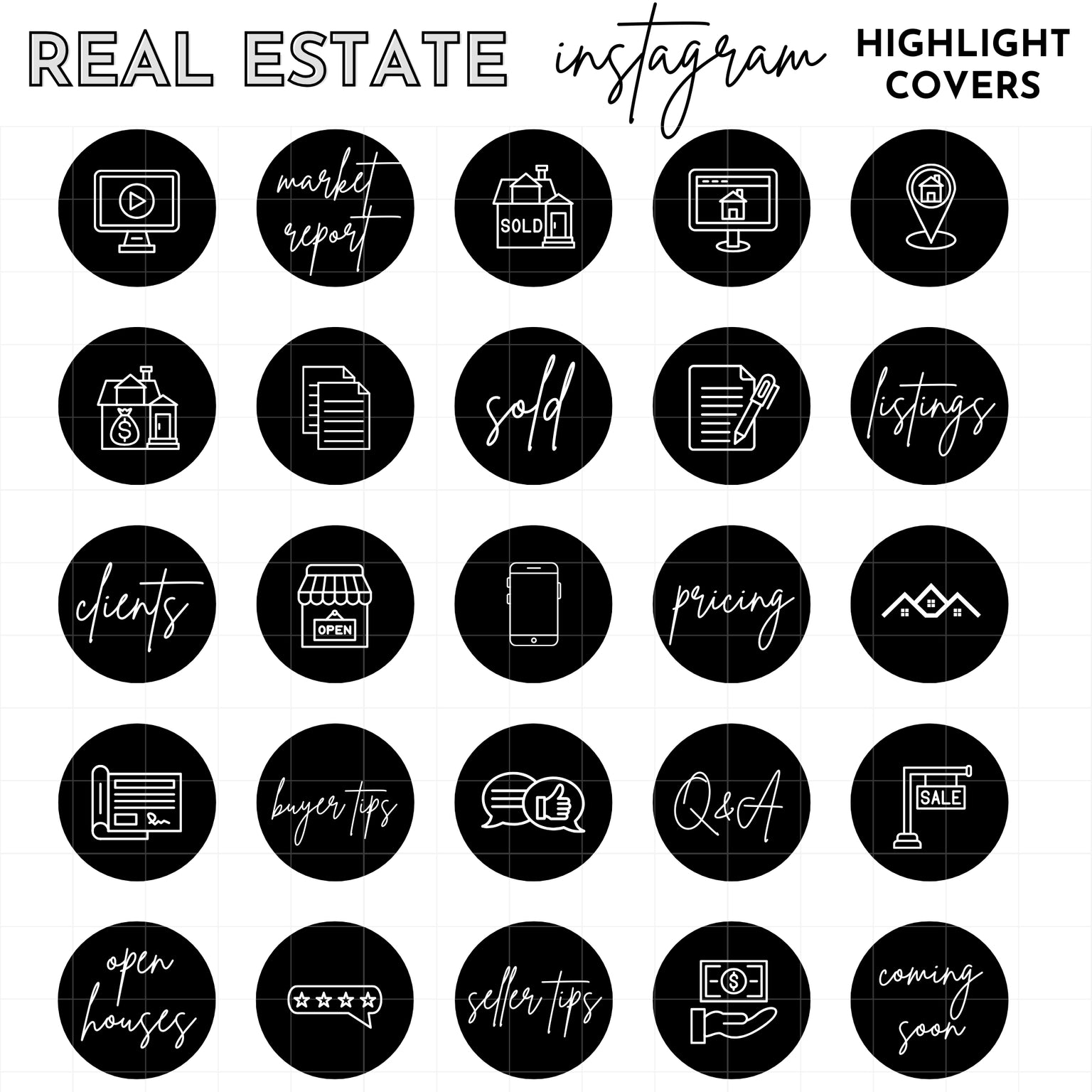 120+ Black Real Estate Instagram Highlight Icons