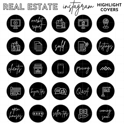 120+ Black Real Estate Instagram Highlight Icons