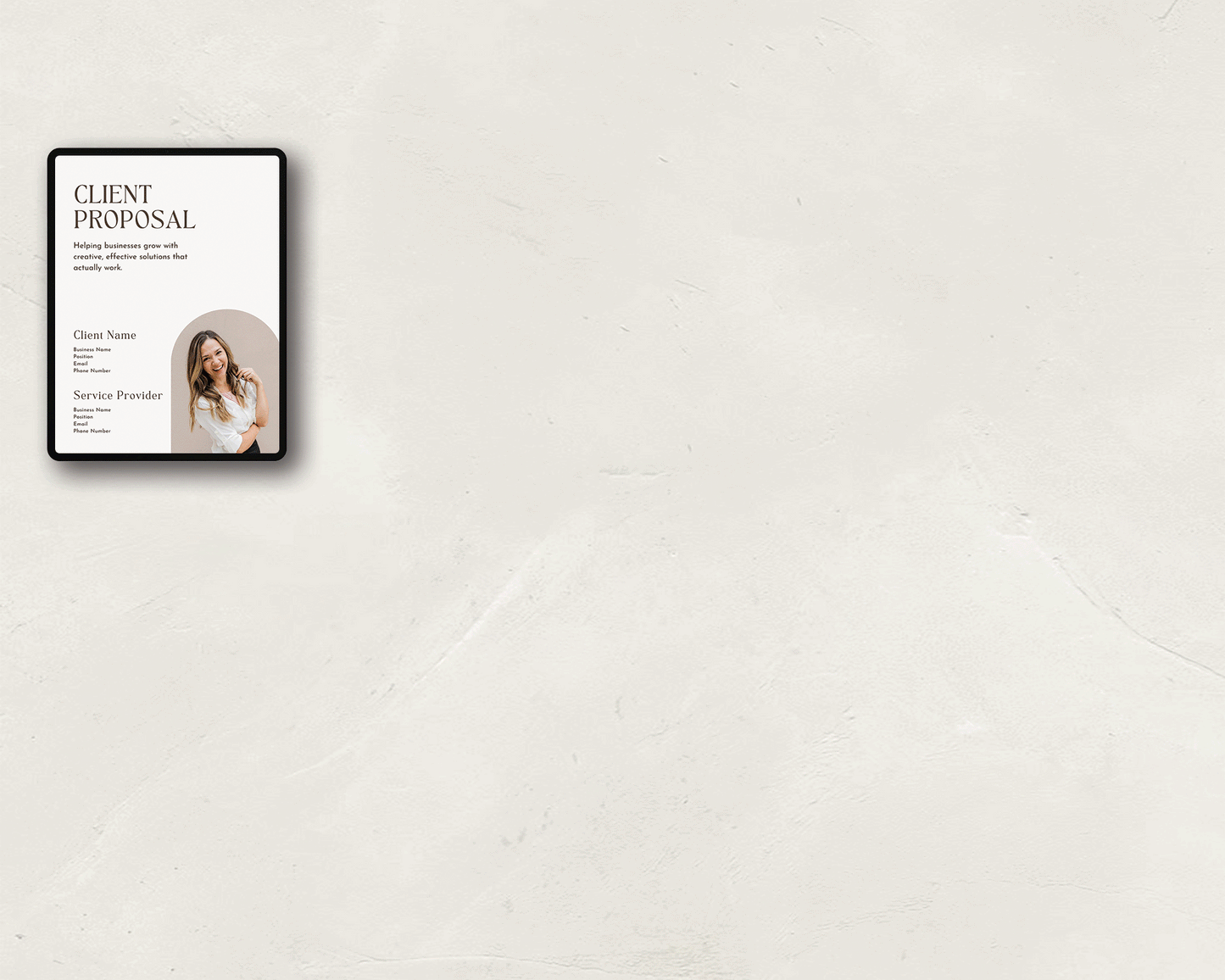 Canva proposal template with customizable client proposal layouts and branding.