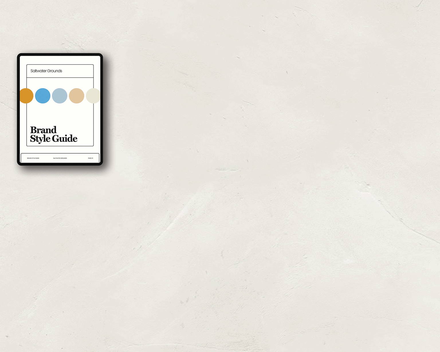 Canva template for brand style guide pages including typography, color palette, and imagery.