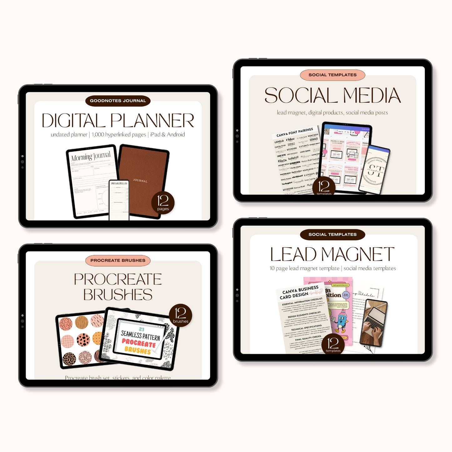 Digital Product Mockup Canva Templates