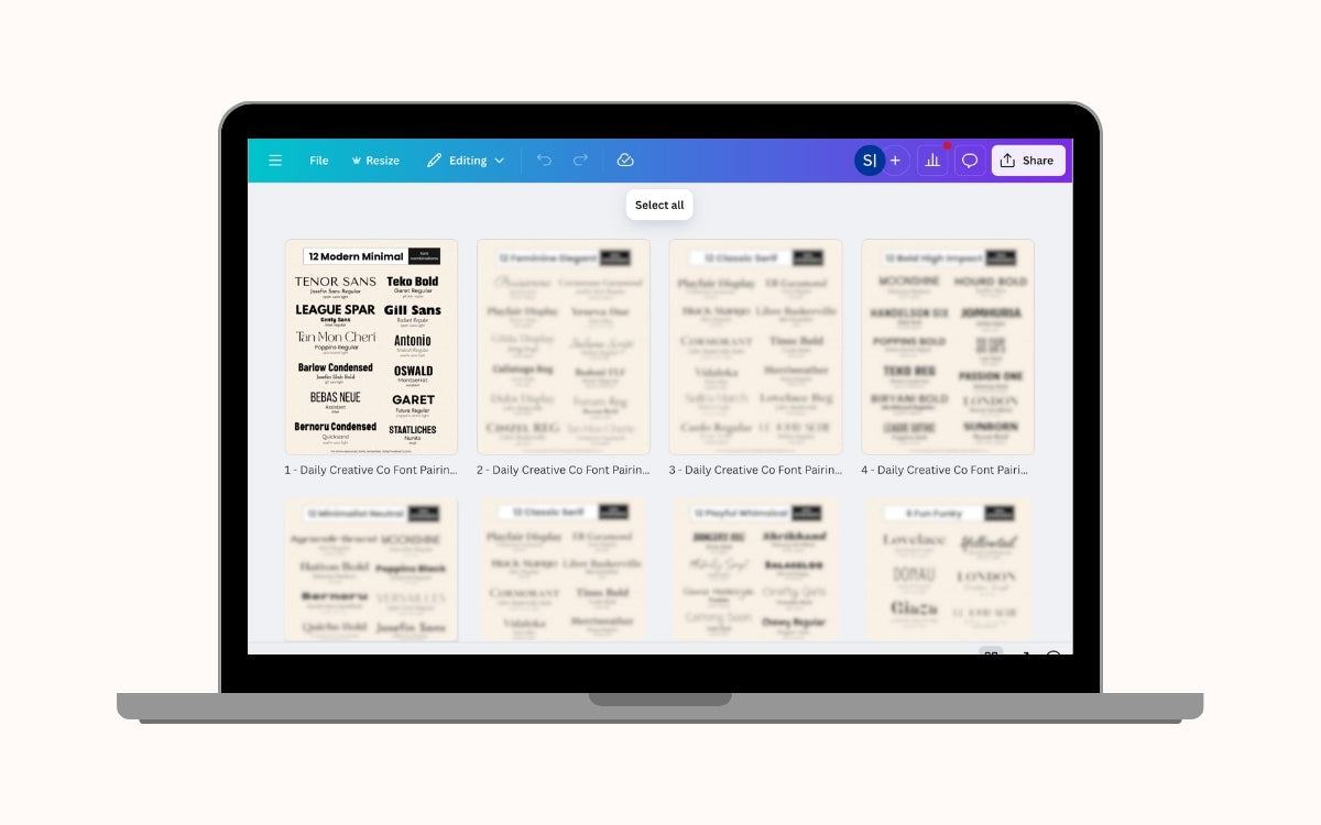 Canva Font Pairing Vault - 75+ Combos