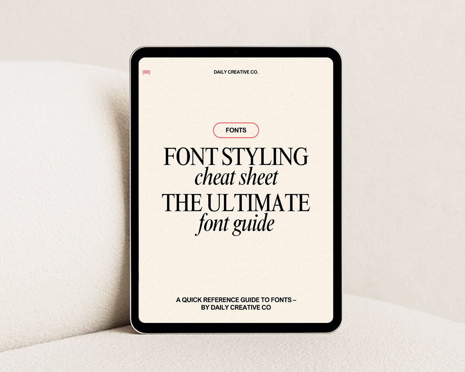 Font Styling Cheat Sheet