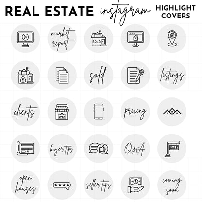 120+ Light Grey Real Estate Instagram Highlight Icons