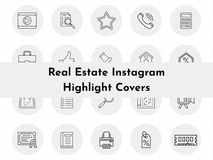 120+ Light Grey Real Estate Instagram Highlight Icons