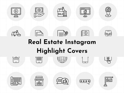 120+ Light Grey Real Estate Instagram Highlight Icons