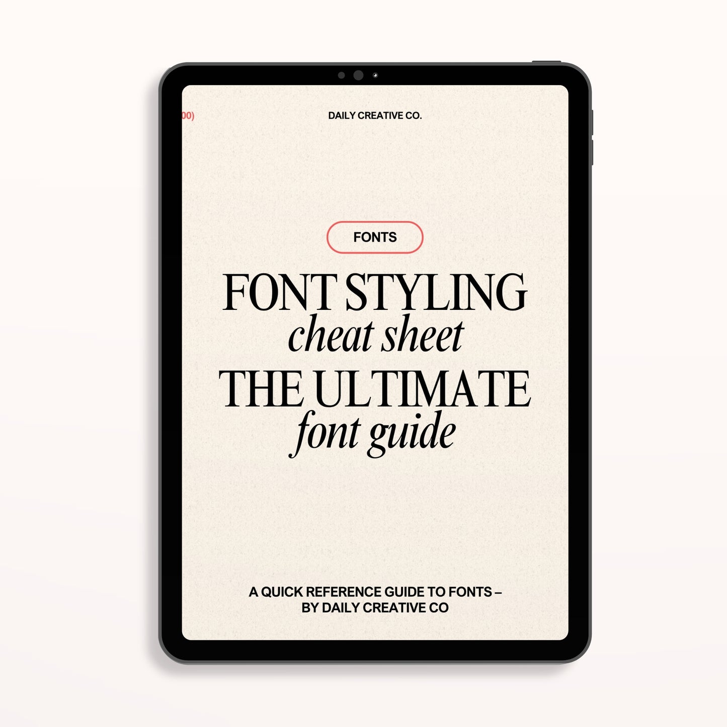 Printable font styling cheat sheet that teaches spacing, scale, and contrast so your graphics look cohesive across social media and websites.