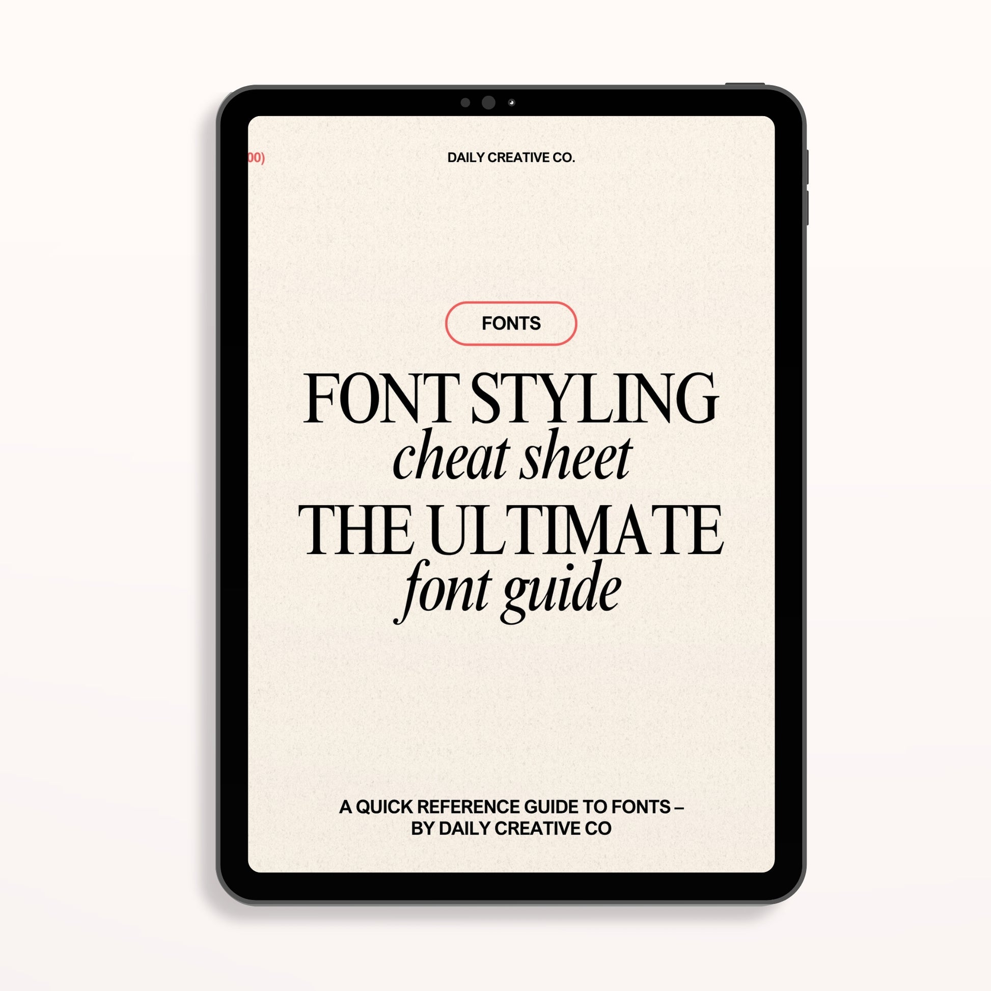 Printable font styling cheat sheet that teaches spacing, scale, and contrast so your graphics look cohesive across social media and websites.